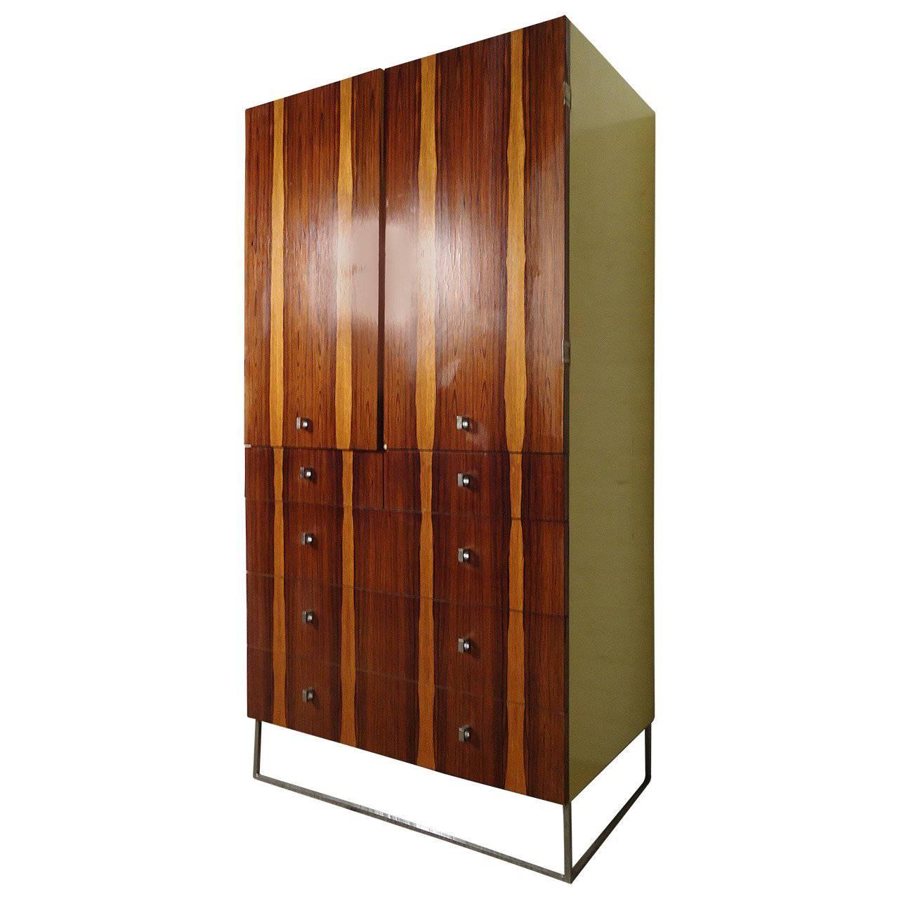 Rich Rosewood Armoire and Dresser by Rougier