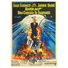 Original Vintage James Bond Movie Poster for the 007 Film, Diamonds Are Forever