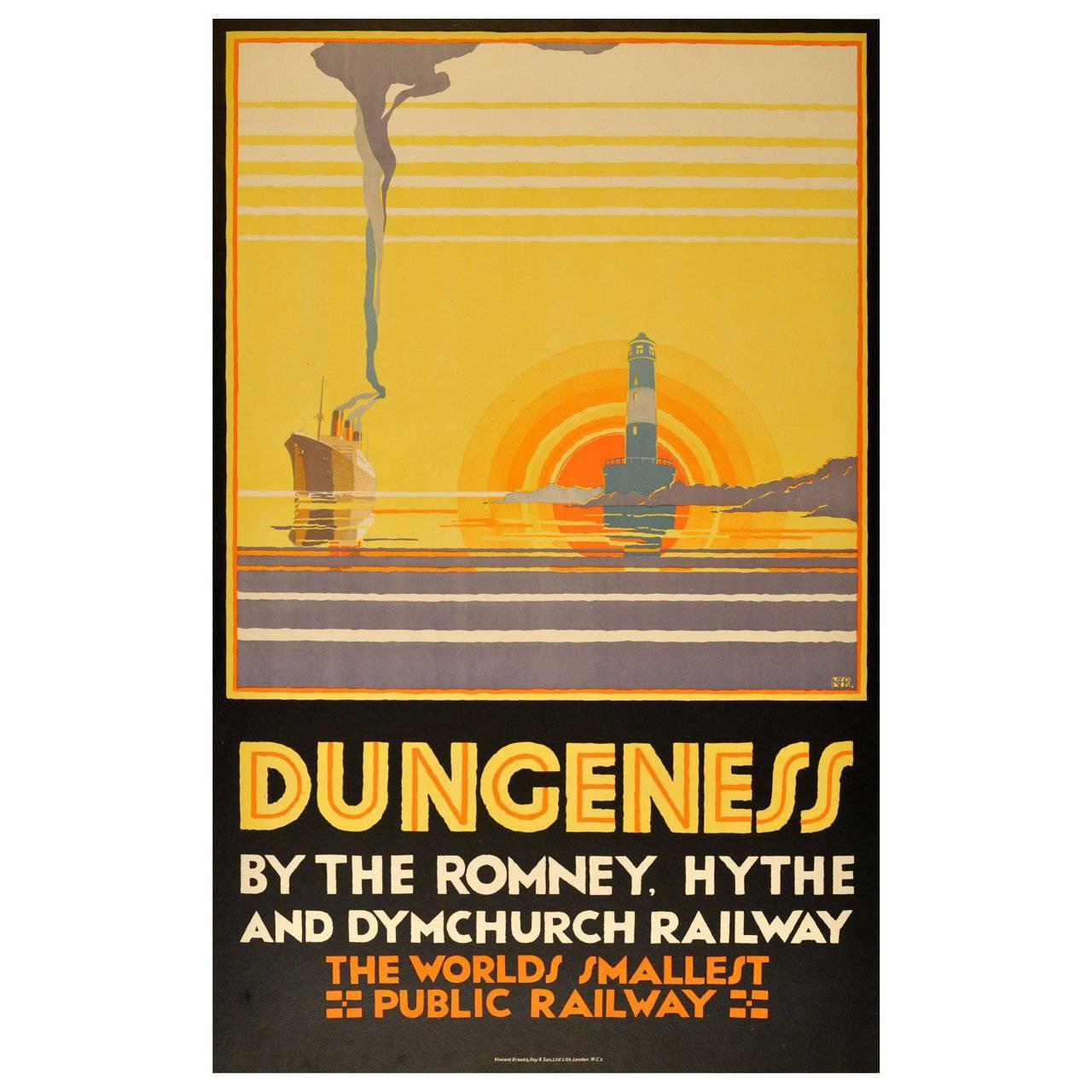 Original Vintage Poster: Dungeness Kent by the Romney, Hythe & Dymchurch Railway