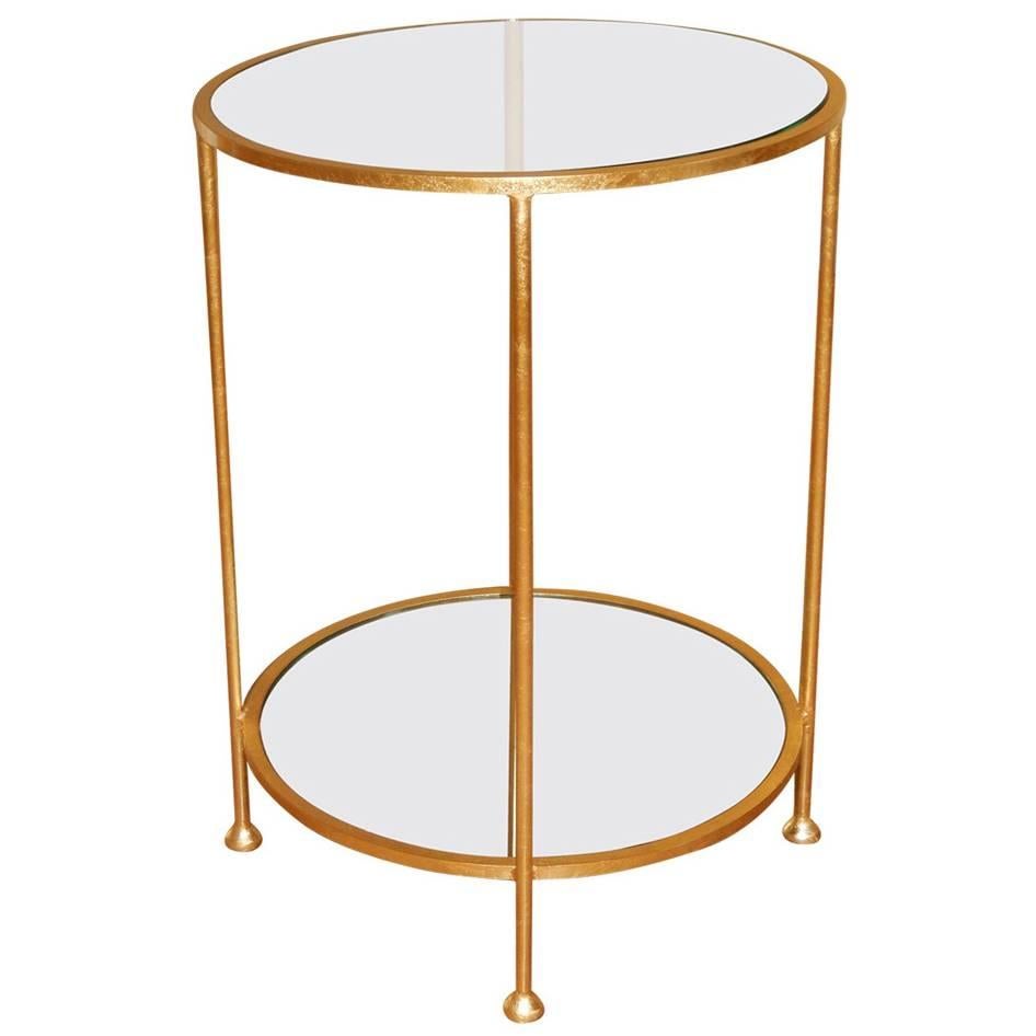 A Mirrored Two Level Side Table