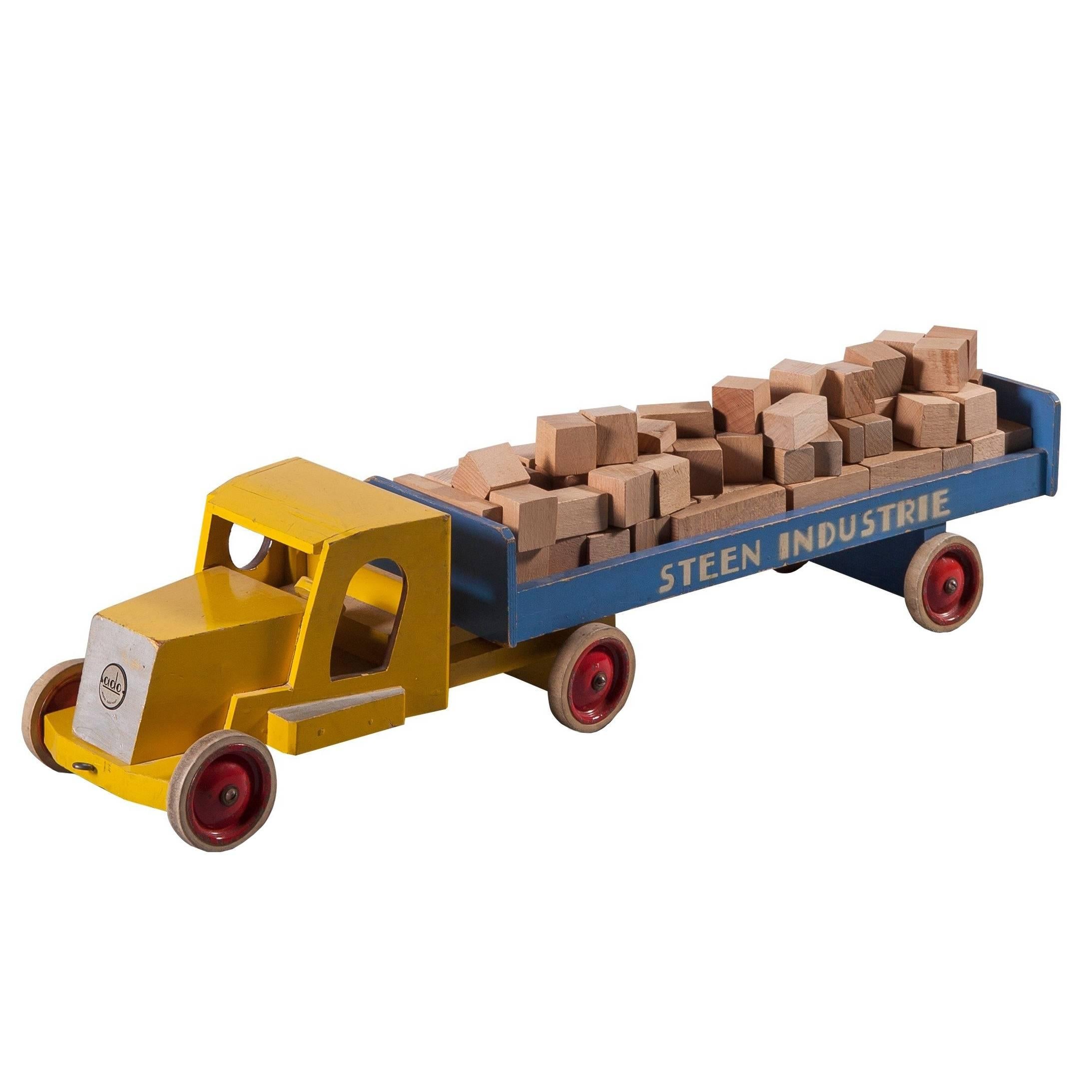 ADO and Ko Verzuu No. 2 "Steen Industrie Truck" in Wood and Metal, circa 1950s