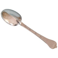 William & Mary Sterling Silver Trefid Spoon, London 1694 by Lawrence Jones