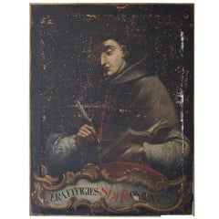 Oil Painting of an Italian Monk