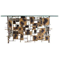 Silas Seandel Attributed Brutalist Coffee Table 1