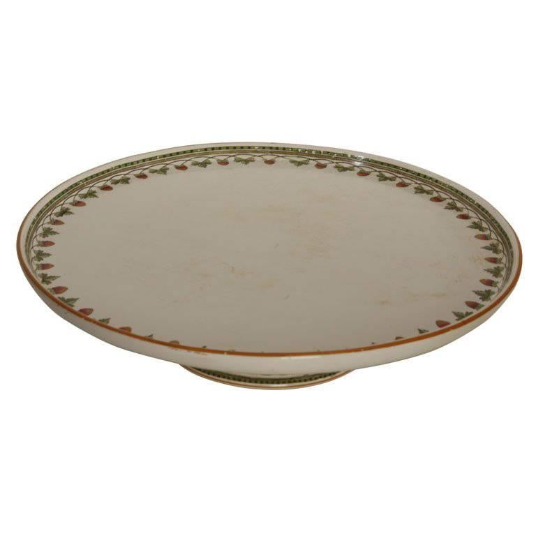 19th Century Wedgwood Footed "Lazy Susan" with Strawberry Decoration For Sale