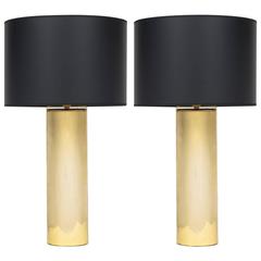 Murano "Pagliesco" Mercury Glass Pair of Lamps 7