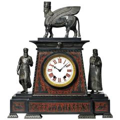 19th Century French Grand Tour Assyrian Revival Clock