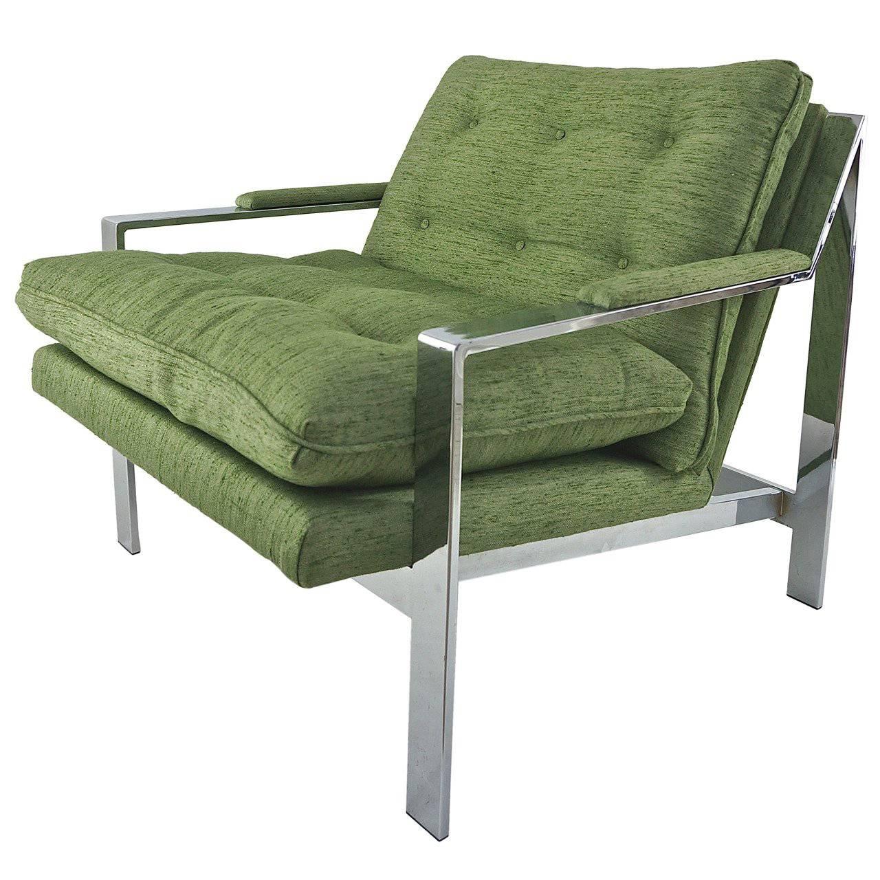 Modern Lounge Chair in Polished Chrome, Cy Mann 1970s
