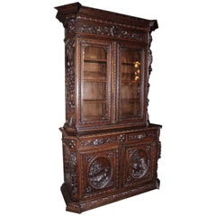 Early 20th Century French "Hunt" Style Bookcase