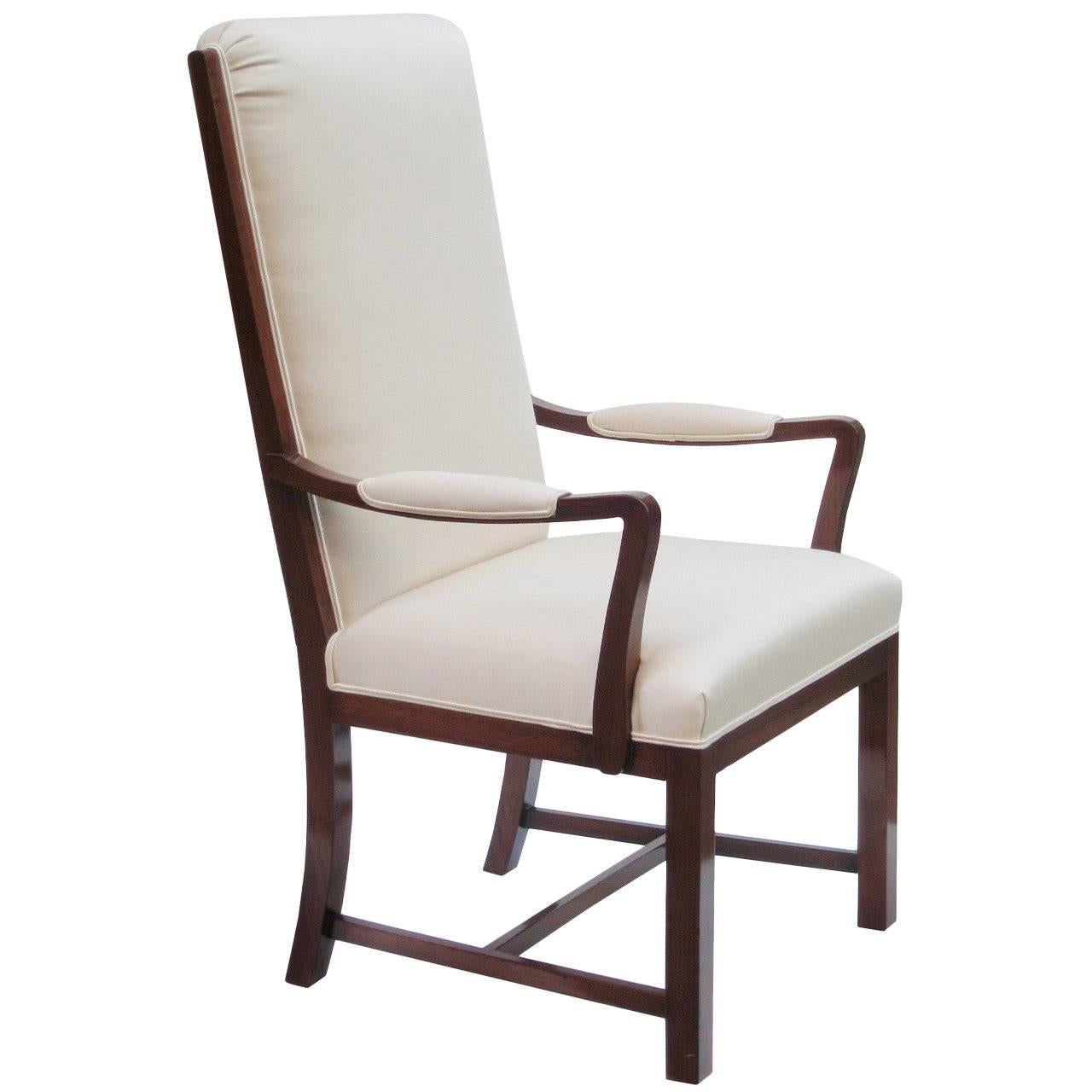 Kaare Klint Designed Tall Back Armchair For Sale