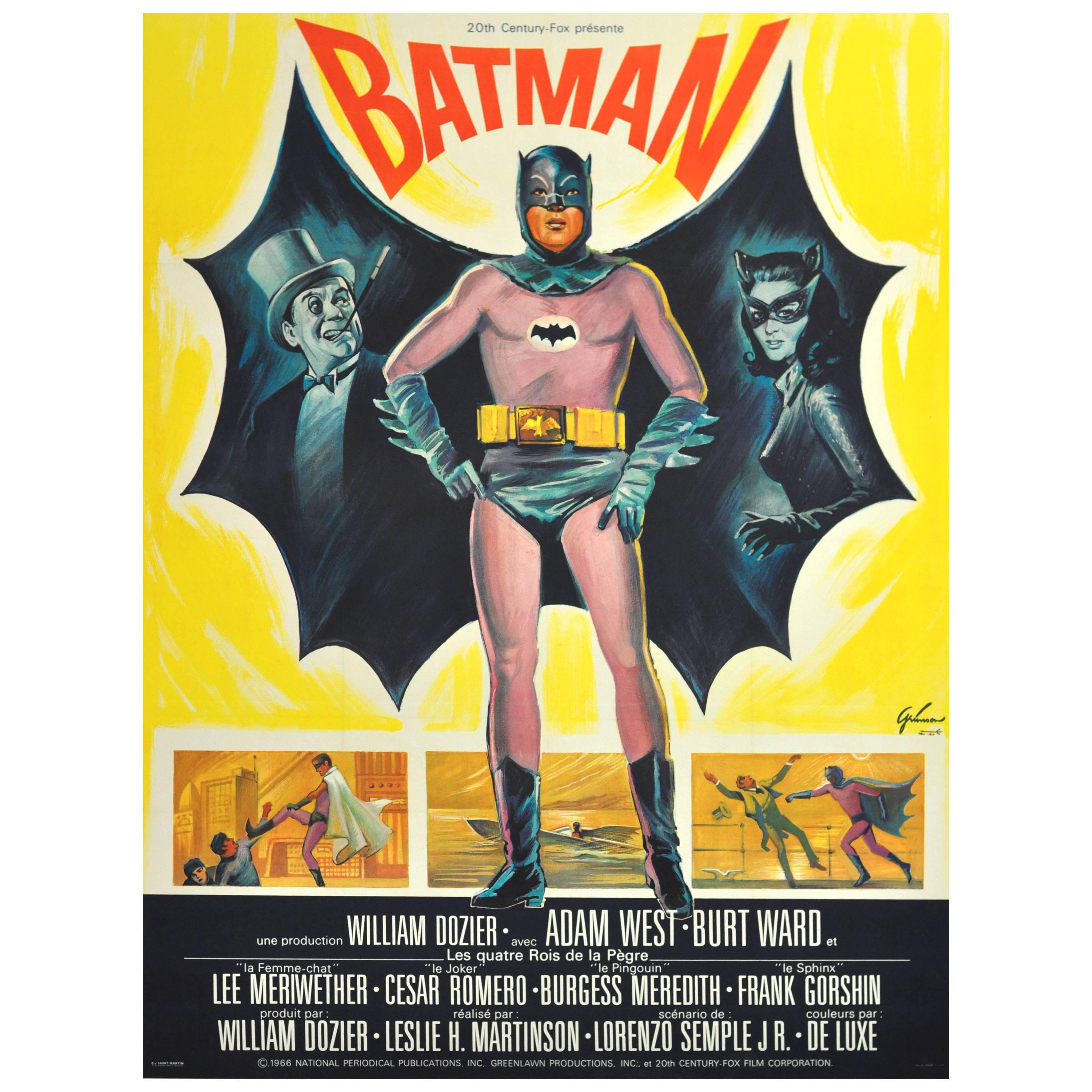Art Print Poster Canvas Batman 1966 Film Adam West Burt Ward