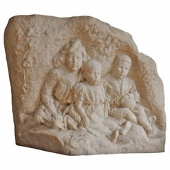 Royal Carrara Sculpture of the Three Children of King Leopold III, Belgium