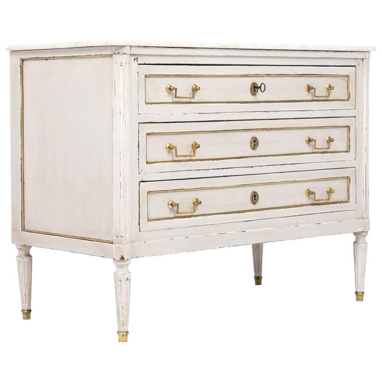 Louis XVI MarbleTop Chest of Drawers at 1stDibs