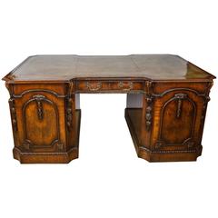 Chippendale Style Mahogany Partners Desk
