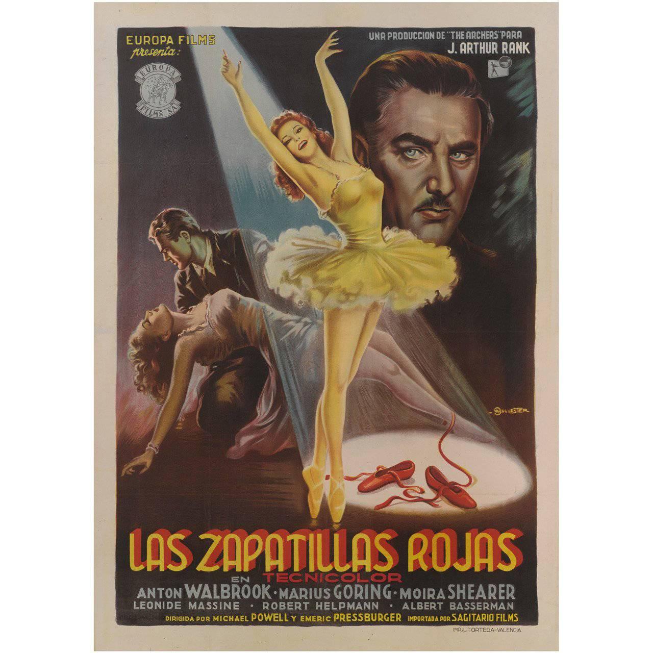 "Red Shoes, The / Las Zapatillas Rojas" Original Spanish Film Poster