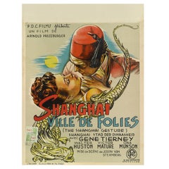 Original belgisches Filmplakat „Shanghai Gesture / Shanghai Ville De Follies“