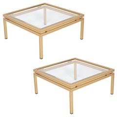 French Pierre Vandel Pair of Side Tables