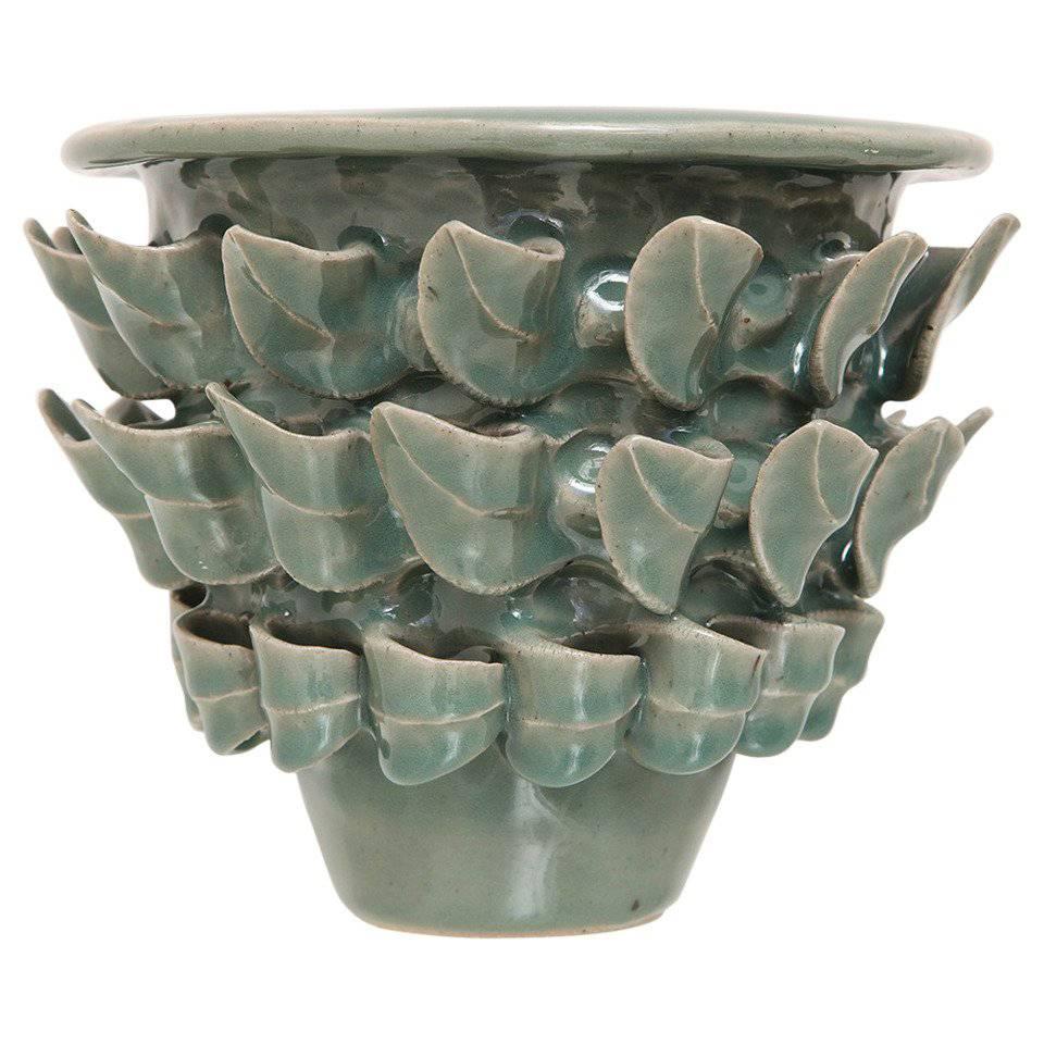 Paul Briggs "Foliage Vase 1" Hand-Pinched Ceramic Vessel