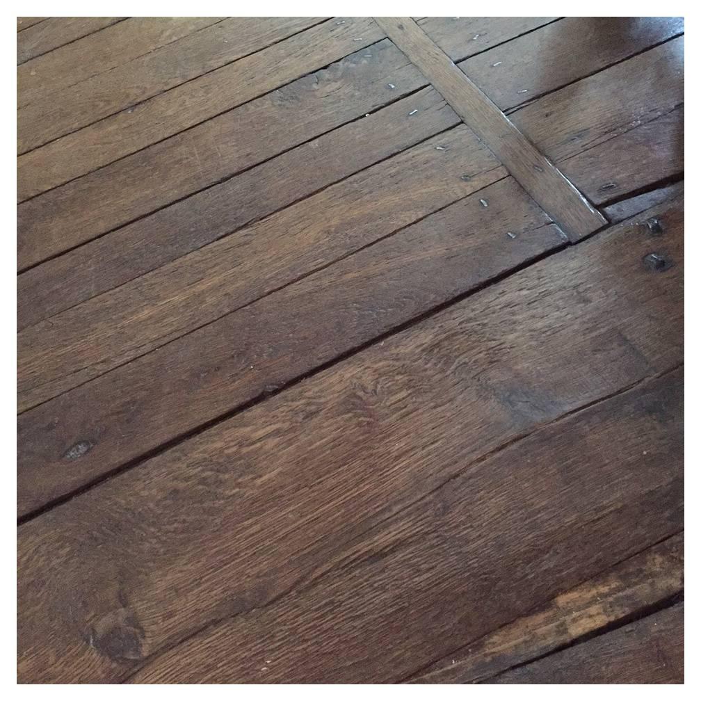 Original French Antique Solid Wood Oak Flooring, 18th Century For Sale