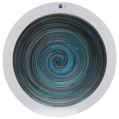 Italian Murano Gino Cenedese Signed Swirl Design Art Glass Charger