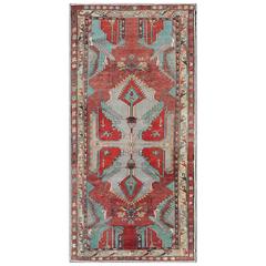 Vintage Turkish Oushak Gallery Runner 3