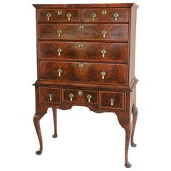 Antique Queen Anne Chest on Stand