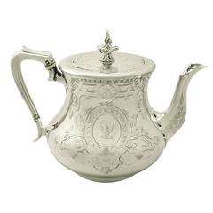 Théière en argent sterling, ancien style victorien