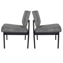 Pair of Easy Chairs or Office Chairs in the Manner of Florence Knoll 3