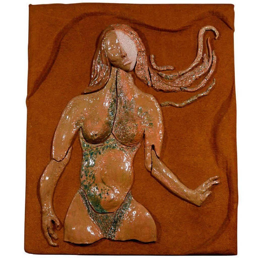 Female Nude Ceramic Sculpture by Deborah Kreider, 1970 For Sale