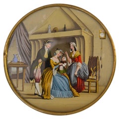 19th Century Candy Box with Painting on Cover