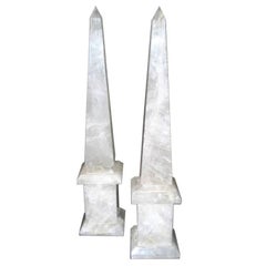 Pair of Brazilian Rock Quartz Obelisks 9