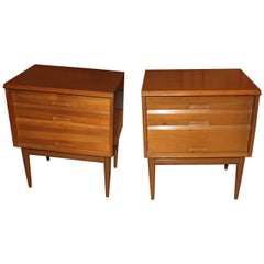 Pair of Birchwood Night Stands by Salvatore Bevelacqua