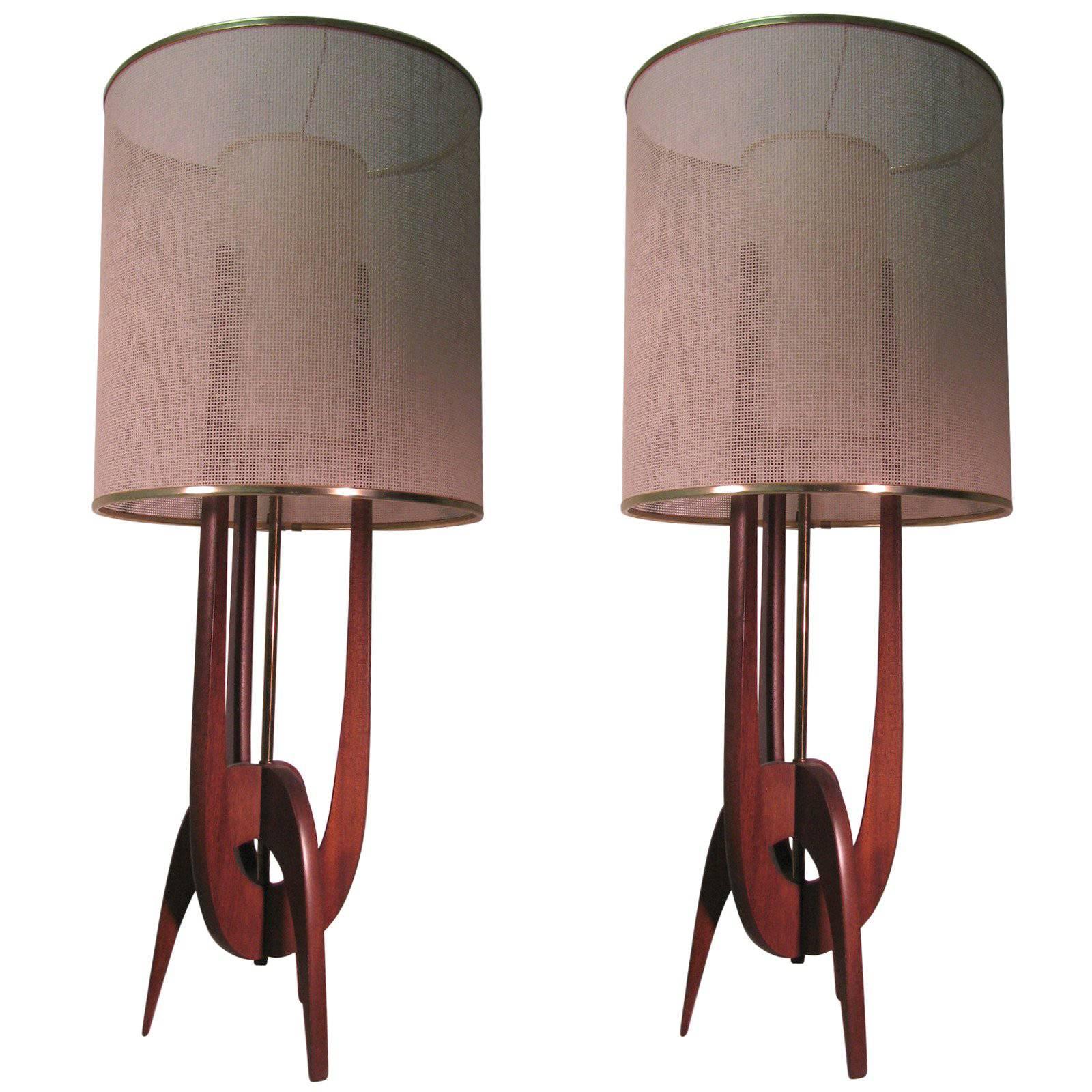 Pair of Mid-Century Modern Adrian Pearsall Table Lamps