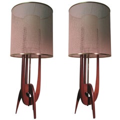 Paire de lampes de table Adrian Pearsall modernes du milieu du siècle dernier