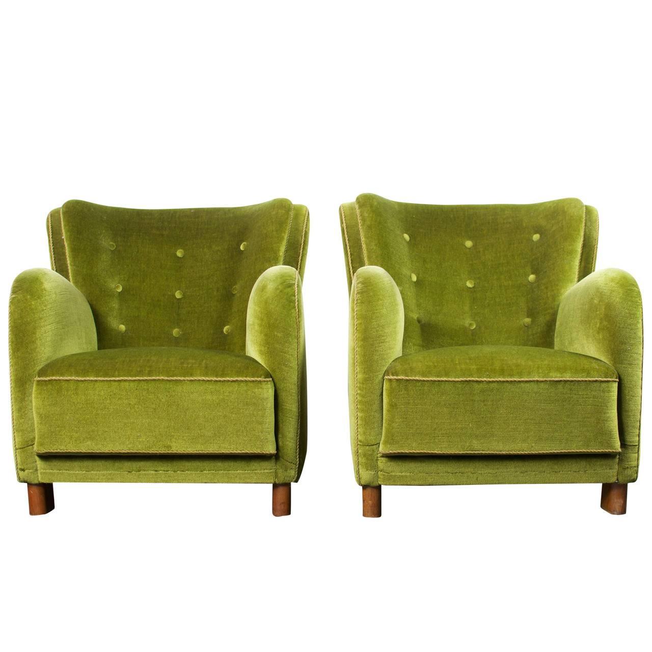 Pair of 1930s Danish Lounge Chairs