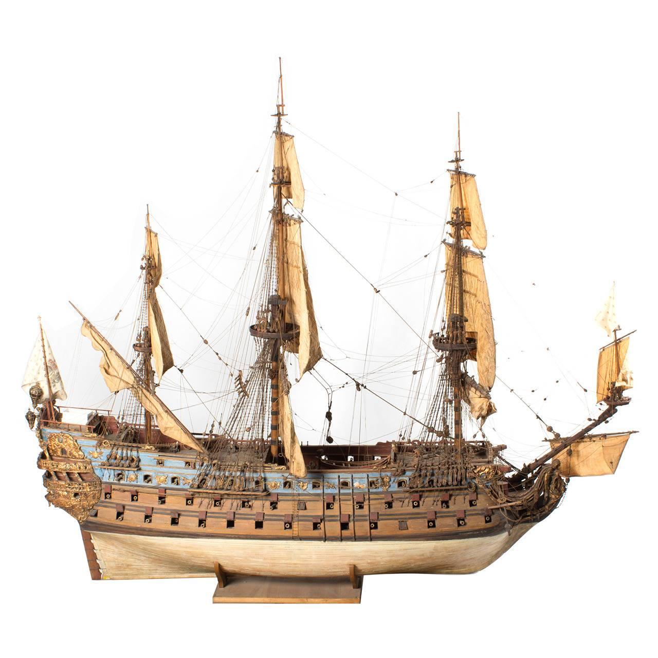 Museum Scale 19th Century Model of the 'Le Louis Quinze' For Sale