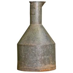 Handmade French Antique Industrial Galvanized Pitcher 1