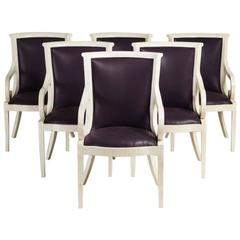 Set of Six Tessellated Bone Veneered Dining Chairs, 1970s 8