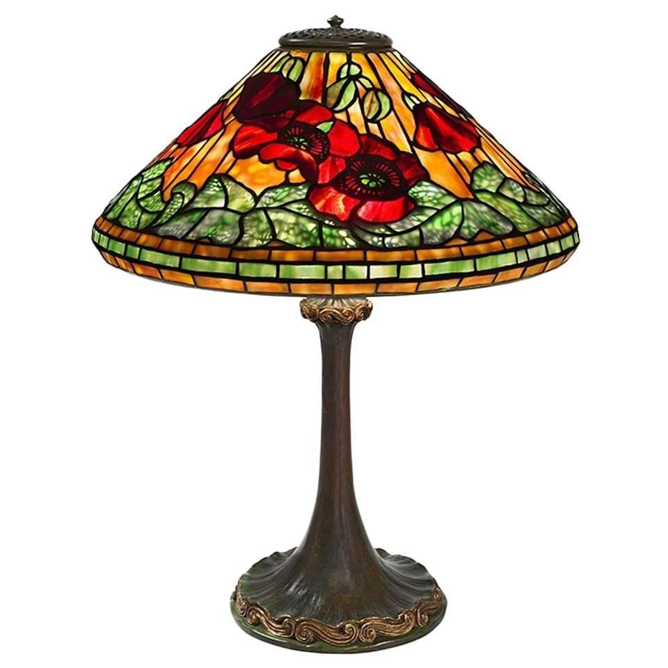 Tiffany Studios New York “Wire Mesh Poppy” Table Lamp