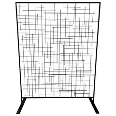 Custom Metal Matchstick Freestanding Room Divider Screen