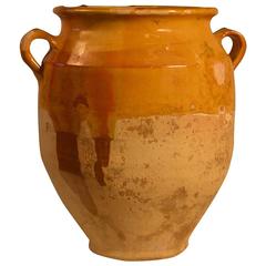 19th Century Yellow Terracotta Confit Jar