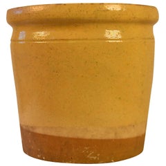 Vintage Enameled Terracotta Pot