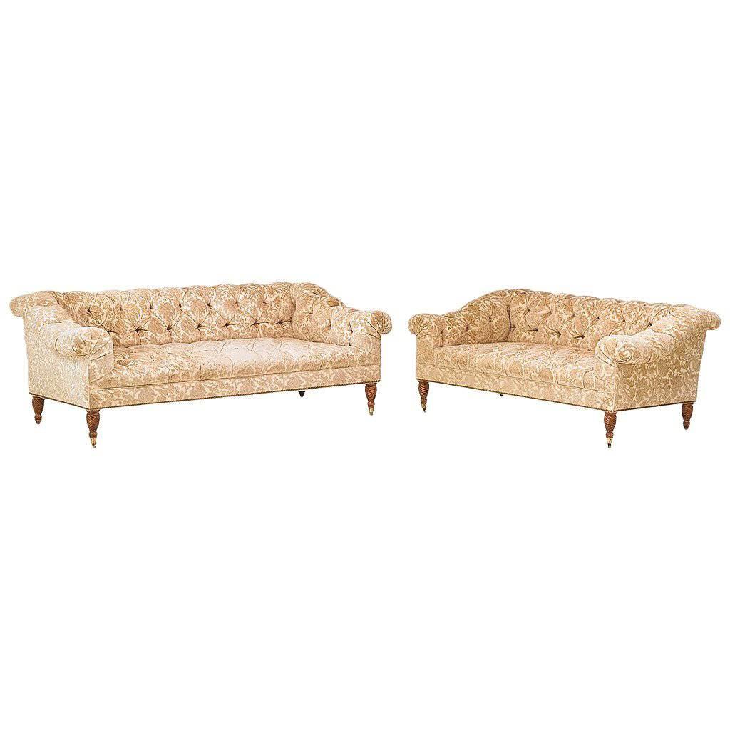 Regency Style Sofa and Love Seat