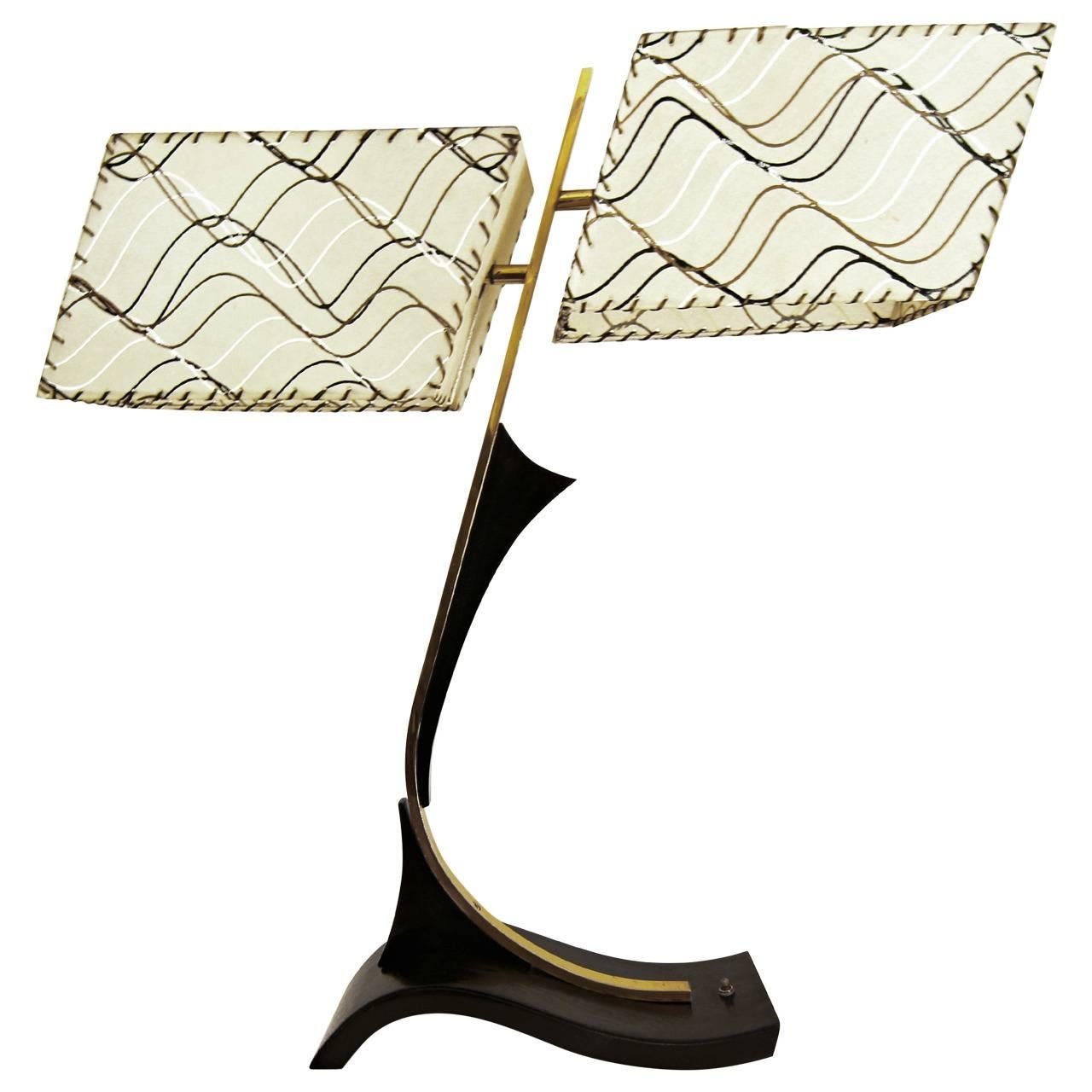 Midcentury Dual Shade Majestic Table Lamp