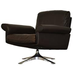 Vintage De Sede DS 31 Swivel Lounge Armchair 1970`s 4