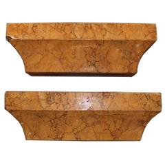 Pair of 19th Century Italian Marbelized Brackets 10