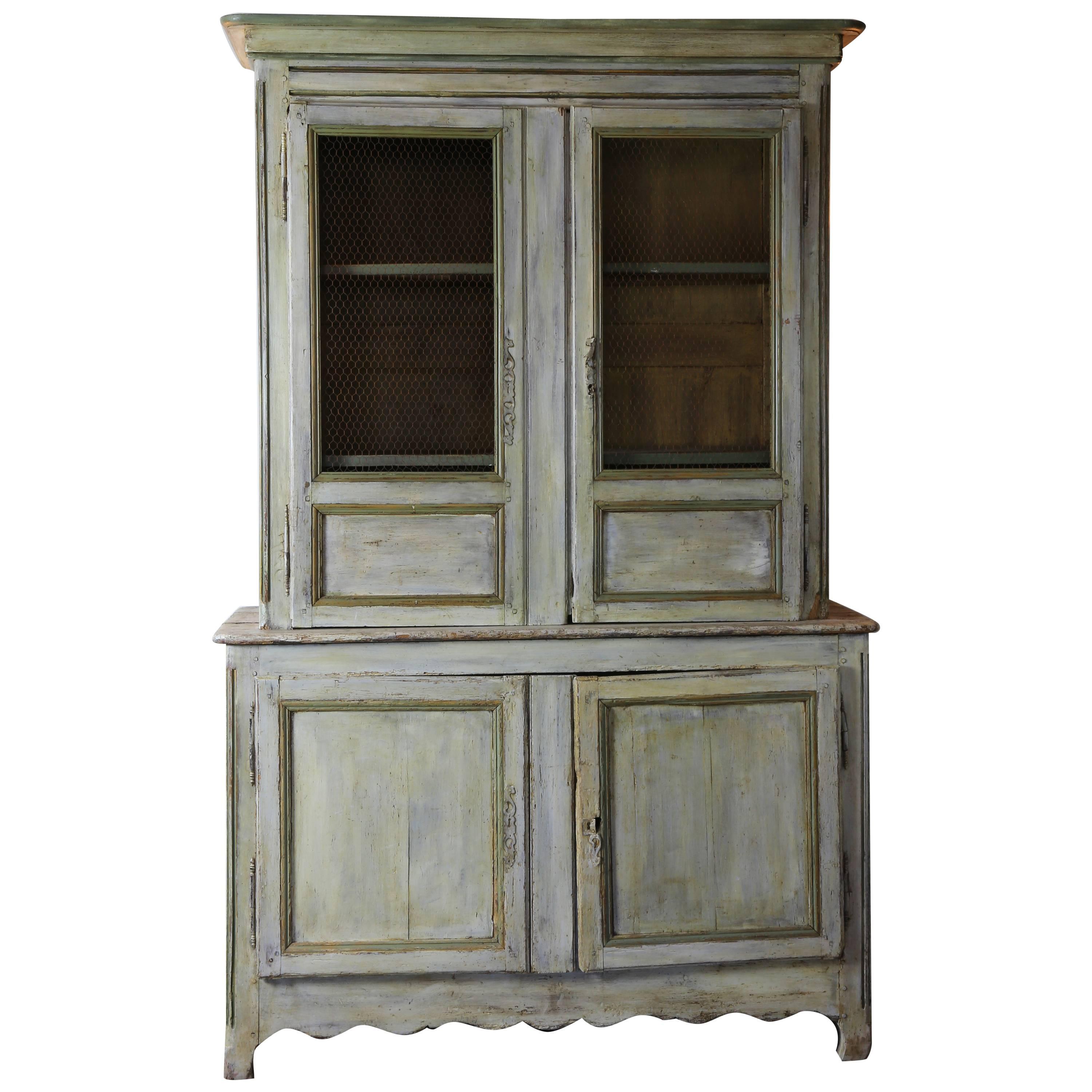 Early 19th Century Provençal Painted Wood Buffet à Deux Corps For Sale