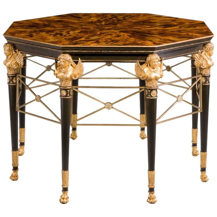 19th Century Giltwood Faux Bronze Centre Table 