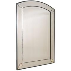 Large Venetian Wall Mirror with Arched Crest Rail, France, circa 19th Century