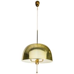 1950s Hans-Agne Jakobsson T 549/3 Brass Chandelier for Markaryd